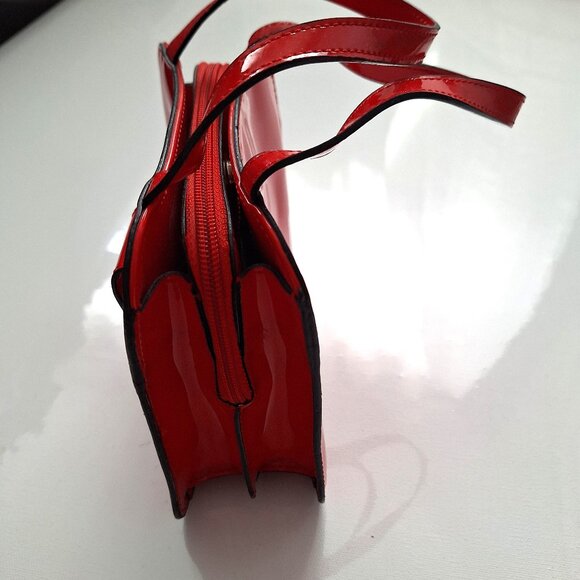 Guess Vintage Patent Red Square Mini Hand Bag - Picture 6 of 8